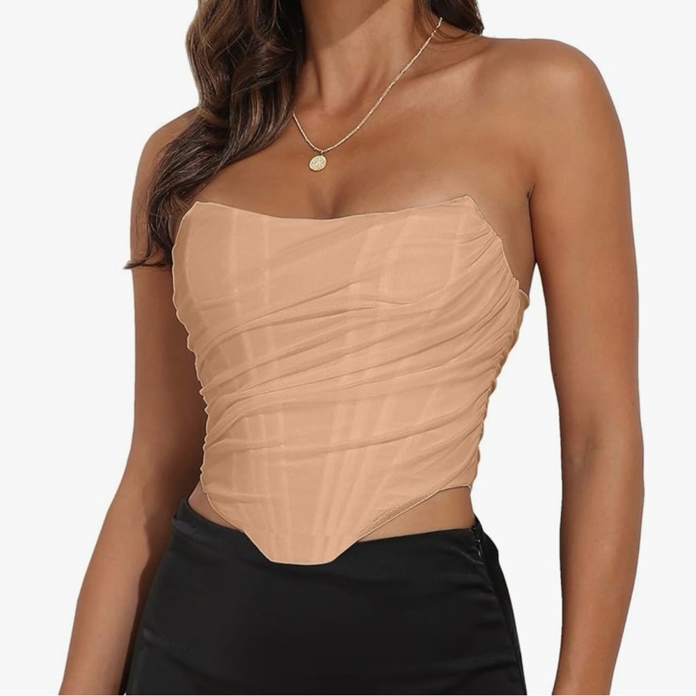 Strapless Tan Corset